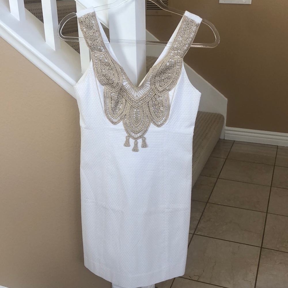 Lilly Pulitzer 00 Resort White Largo Shift Dress NWT